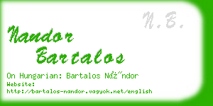 nandor bartalos business card